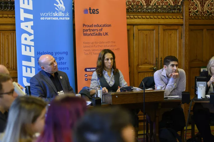 The roundtable panel discussion was organised by Worldskills UK, Tes and PinkNews
