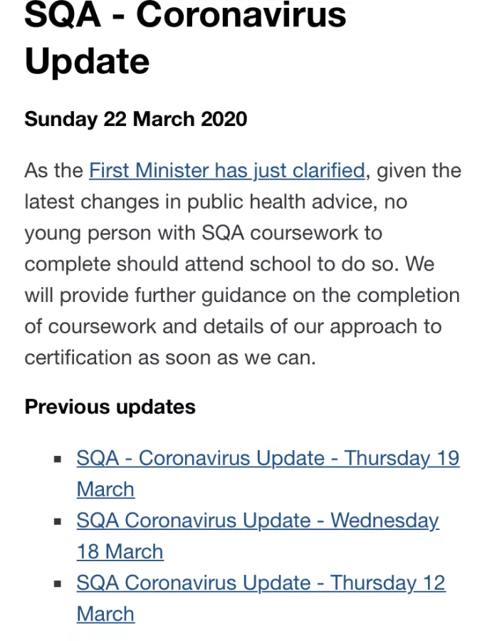 coronavirus SQA