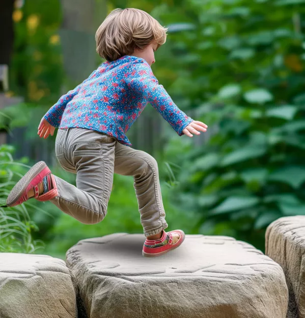 Child stepping stones