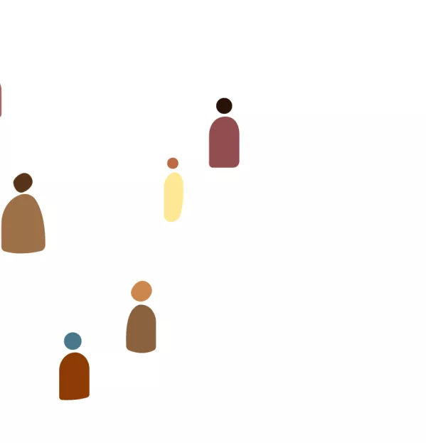 People illustrations spread out