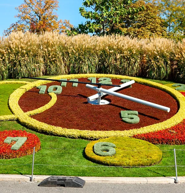 Flower clock in Geneva