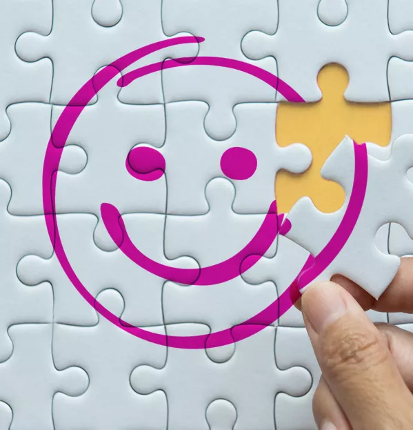 Missing link jigsaw happy
