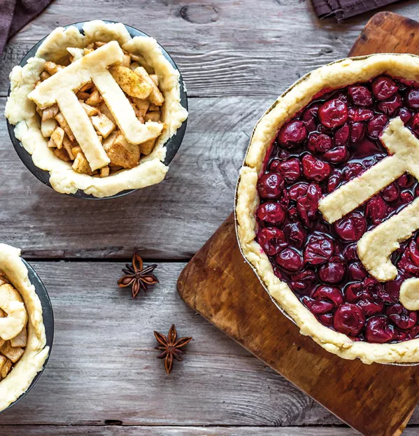 Three Pies Topped With A Mathematical Pi Symbol In Pastry – Maths Word Questions