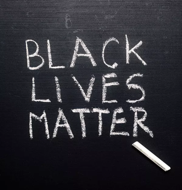 Black Lives Matter On A Chalk Board - Racism School Diversity