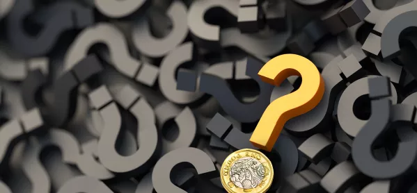 Question mark pound coin