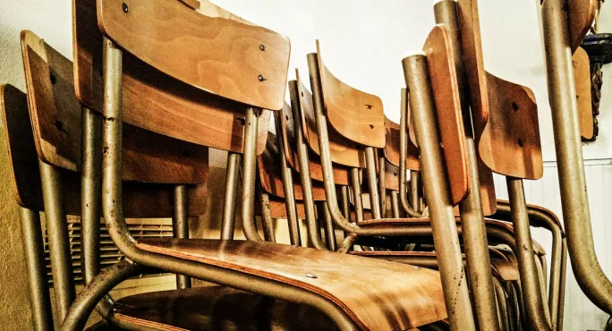 chairs stacked 