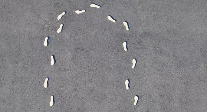 Footprints in a u-turn