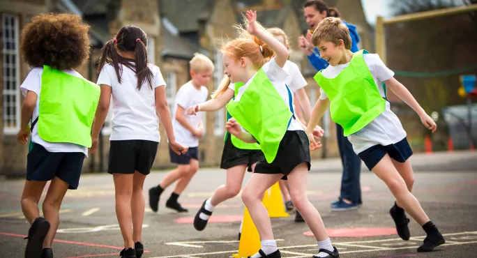 PE policy kids in playground