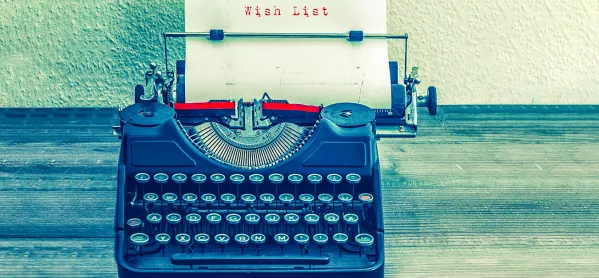 Typewriter wish list