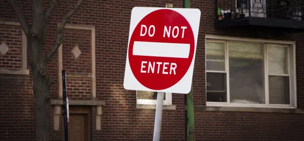 A sign of do not enter