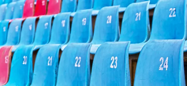 empty blue stadium seats