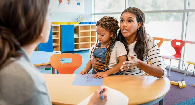 Parent teacher arguing