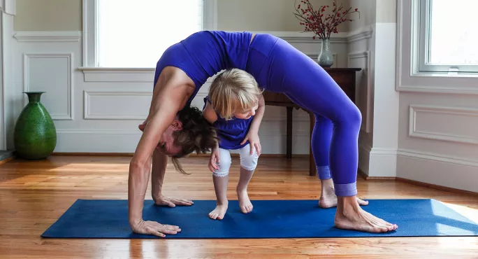 Parent with child yoga