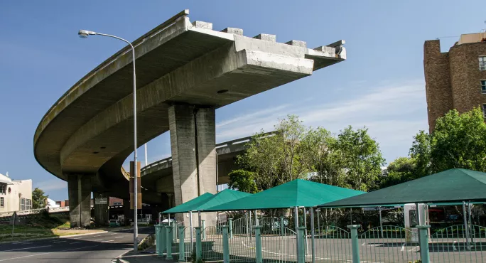 Unfinished flyover bridge