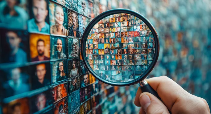 Magnifying glass people