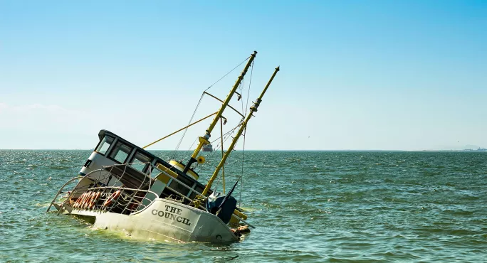 Boat sinking