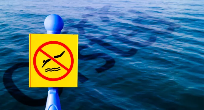 No diving sign