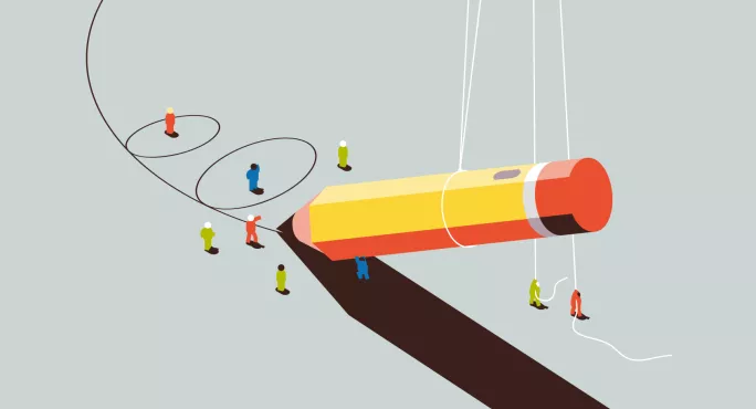 Illustration of pencil including