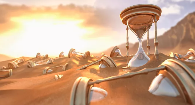 Lots of hourglasses in the sand