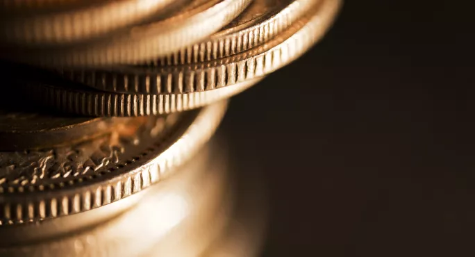 Stacked coins