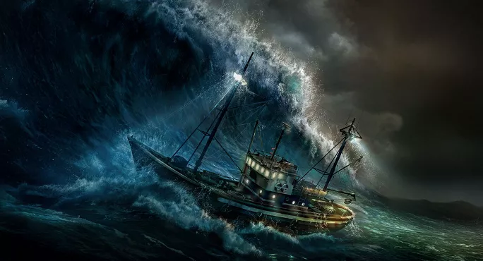 Boat in a storm
