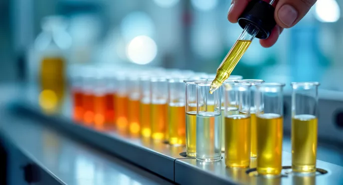 Chemistry experiment test tubes