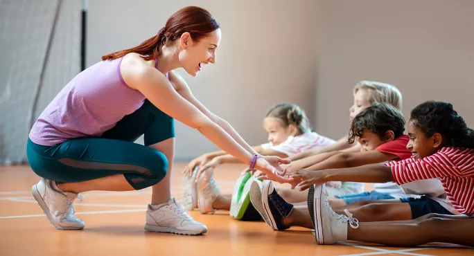 SEND teaching PE class