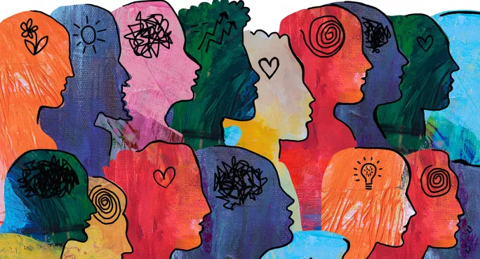 inclusive education illustration of different heads