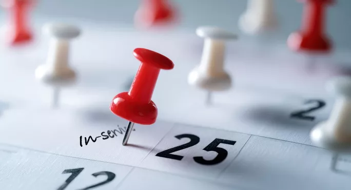 Pin in a calendar