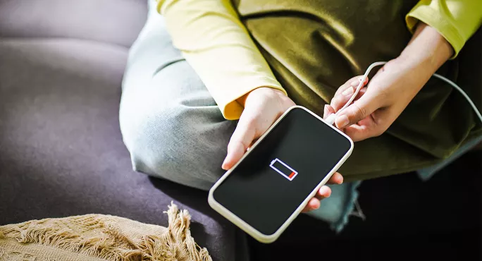 Low battery on phone