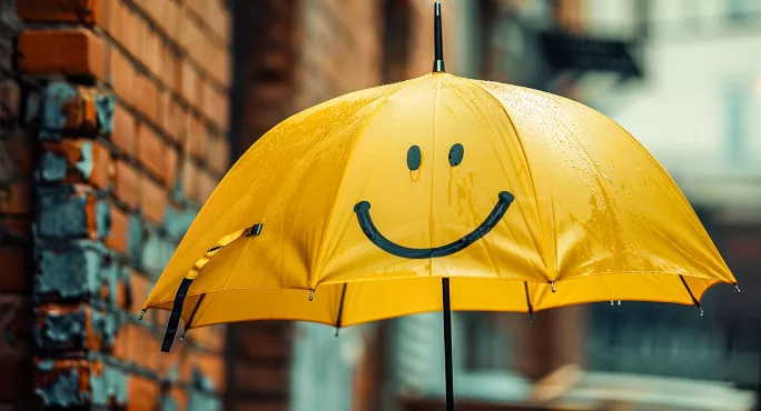 Optimistic outlook umbrella