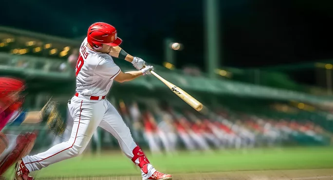 Baseball player at the plate