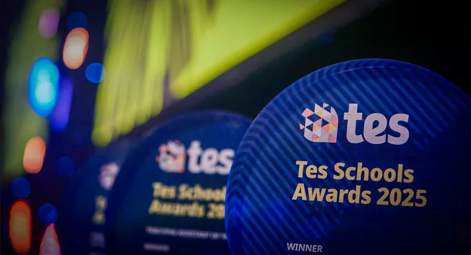 Tes school awards trophy