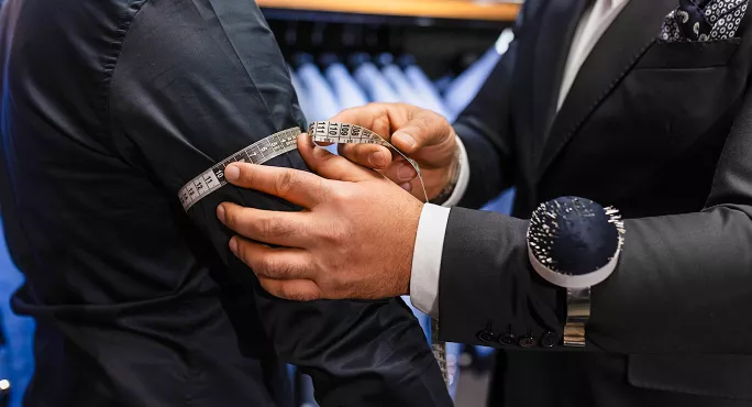 Tailor measuring suit