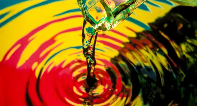 Water pouring from Bottle