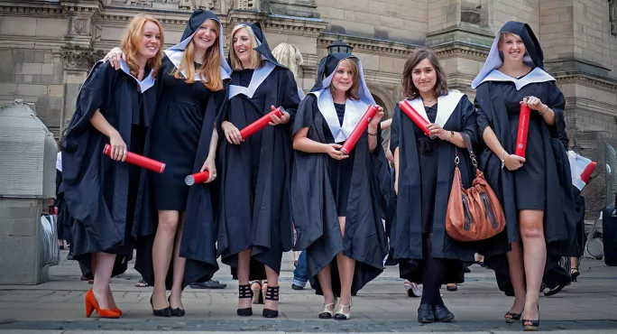 Graduates at university