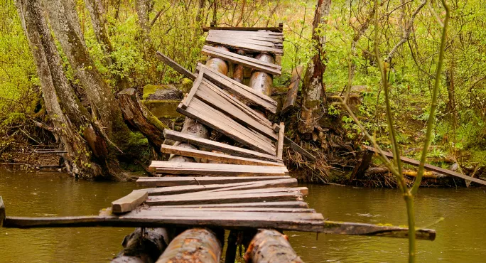 Broken bridge