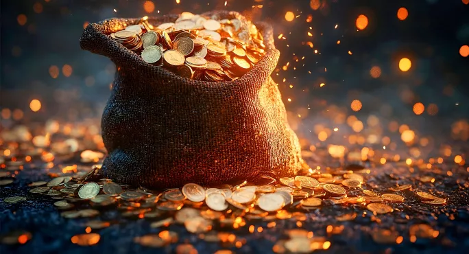 Money bursting