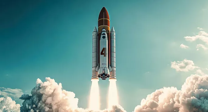 Rocket taking off