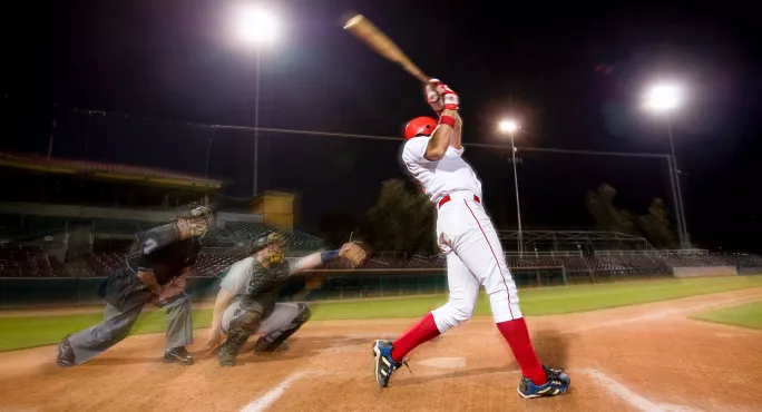 Baseball player at the plate