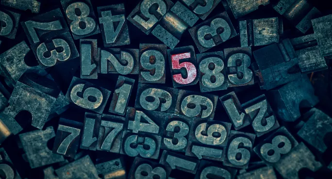 Letter press numbers