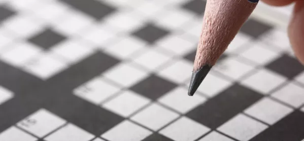 Crossword Puzzle, With Pencil