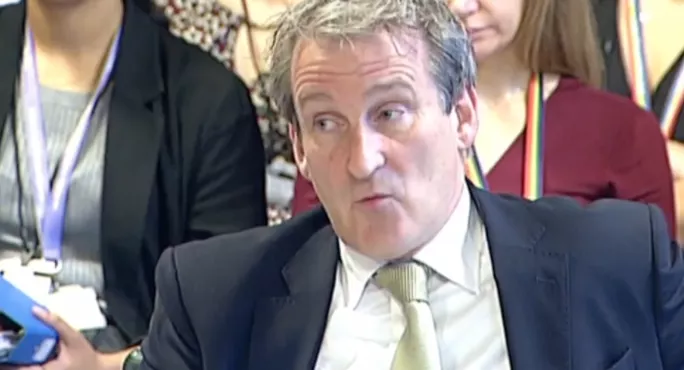 Damian Hinds Giving Evidence To The Commons Education Select Committee.