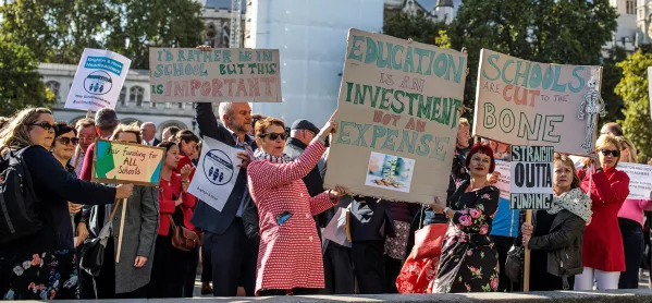 Headteachers Took Part In A March On Westminster Over School Funding Last Year