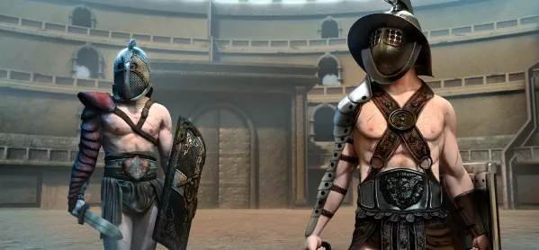 Two Gladiators, In The Arena