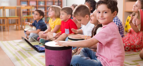 Children In Music Lesson