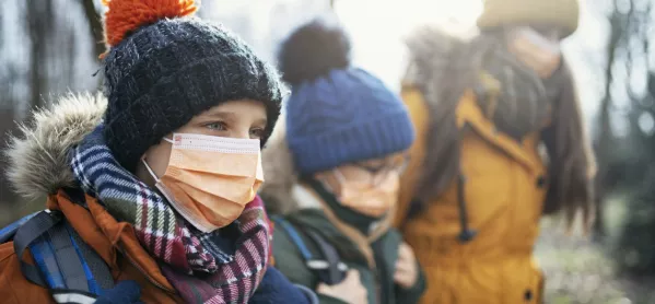 Child Wearing Face Mask During Coronavirus Crisis