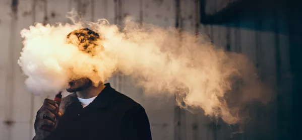 Person Covered In A Vape Cloud