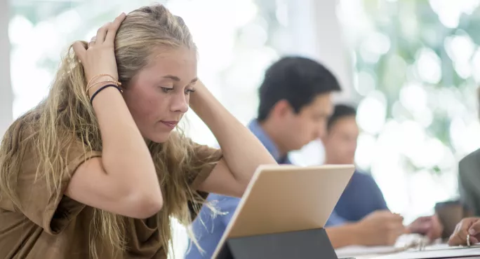 Stressed Student Seeing Results