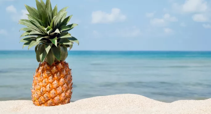 Pinapple On A Beach